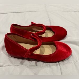 childrenchic red velvet dress shoes size 31